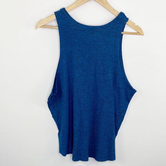 Free People Womens Cut Off Tank Top Size XS Blue Stretch Summer Casual - Picture 2 of 7